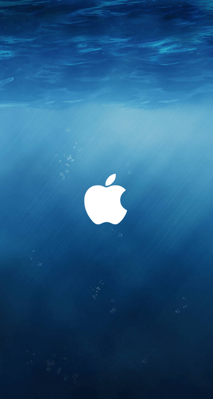White Apple Logo Underwater Wallpaper