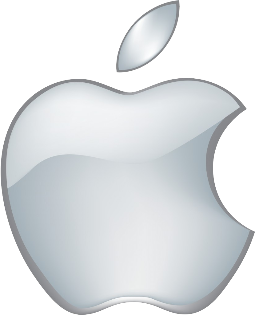 White Apple Logo3 D Rendering PNG