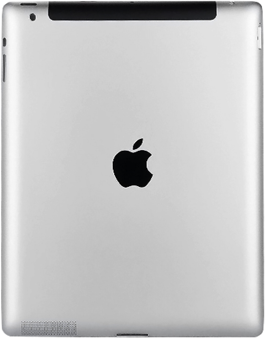 White Applei Pad Back View PNG