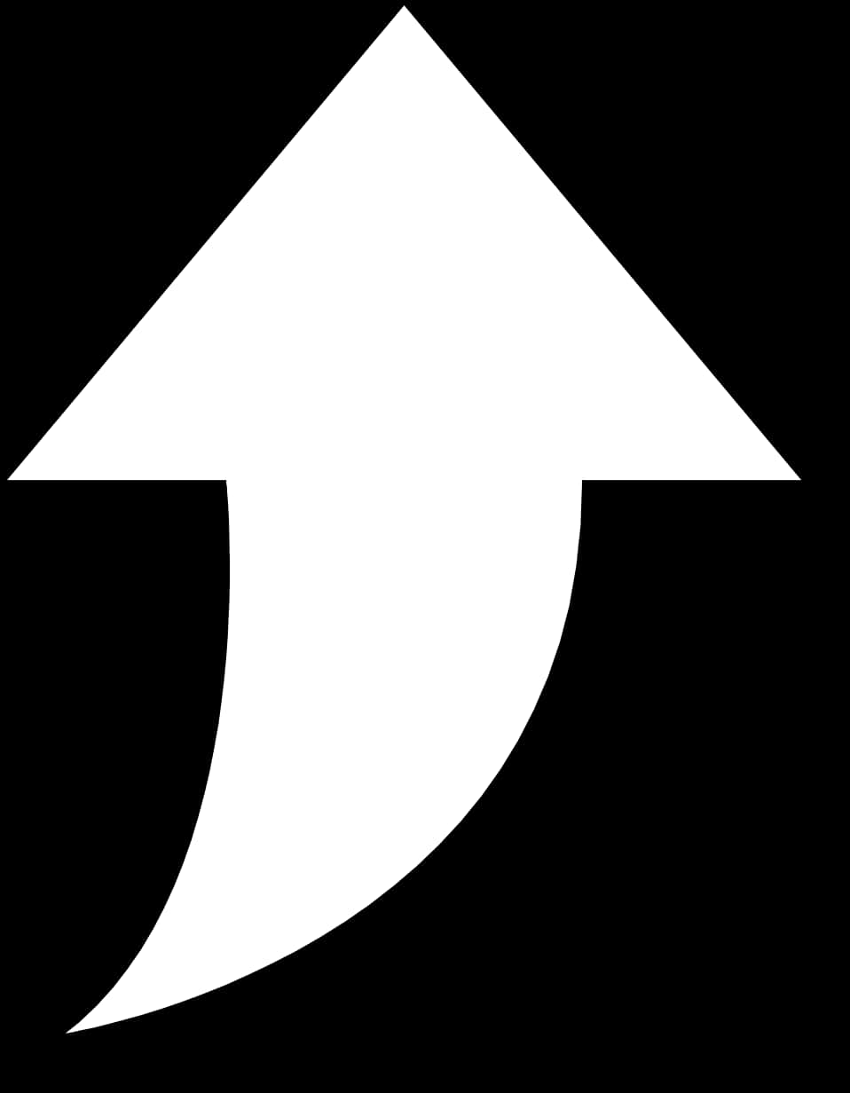 White Arrow Icon On Black Background PNG