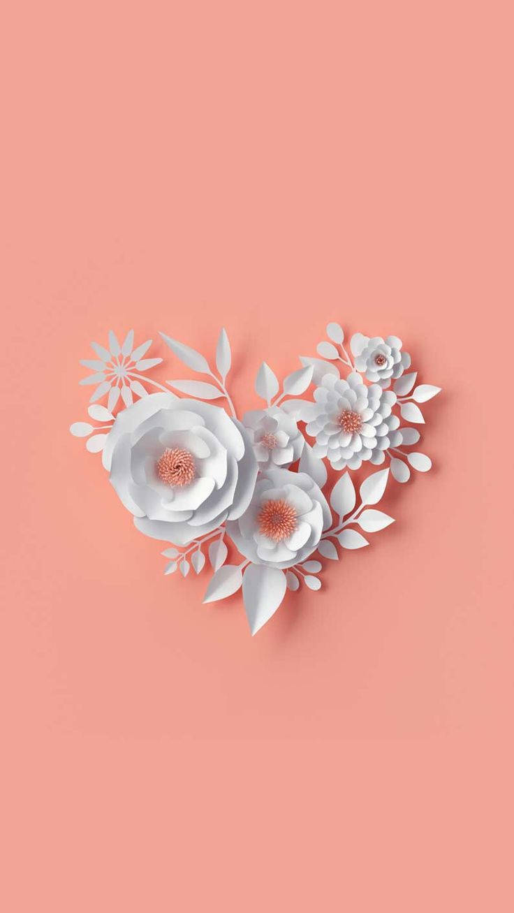 Weißekünstliche Blume Florales Iphone-hintergrundbild Wallpaper