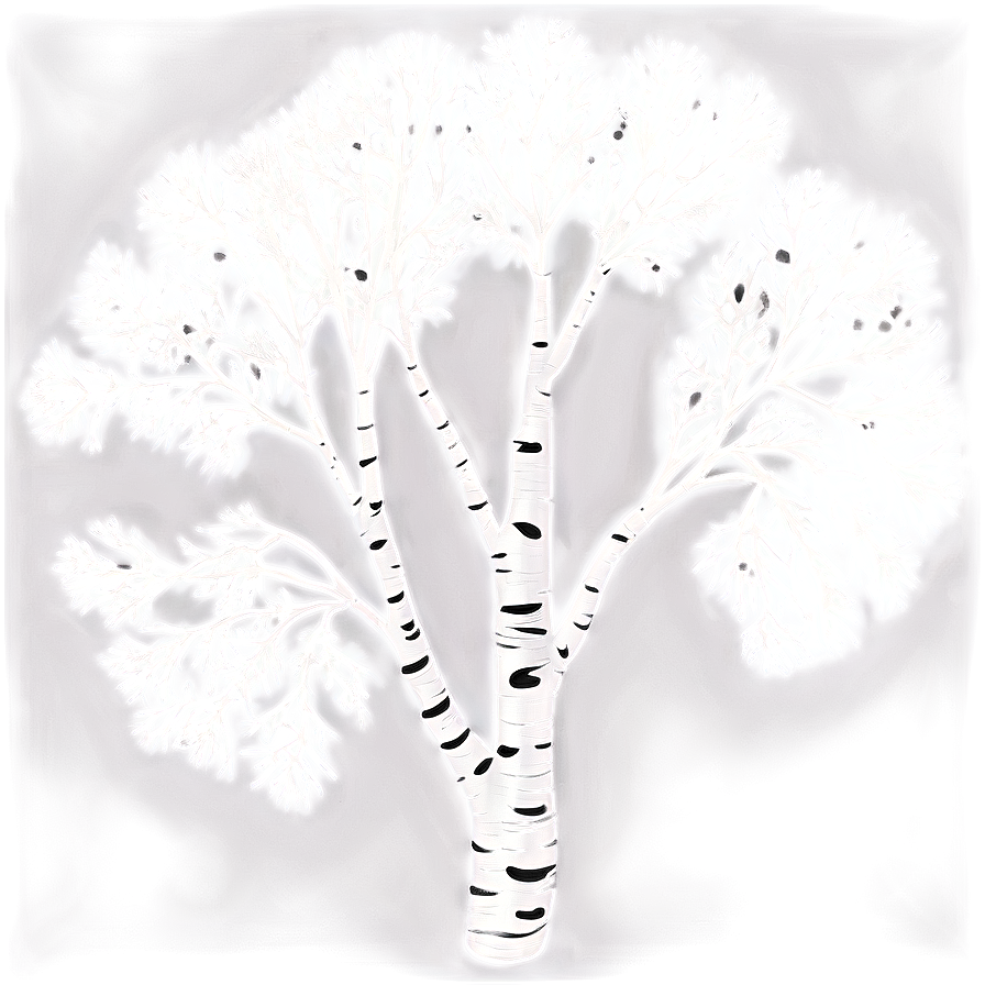 White Aspen Tree Landscape Png Qwj PNG