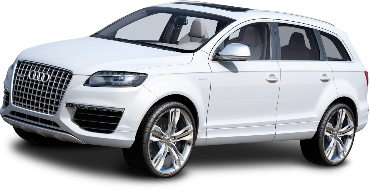 White Audi Q7 Luxury S U V PNG