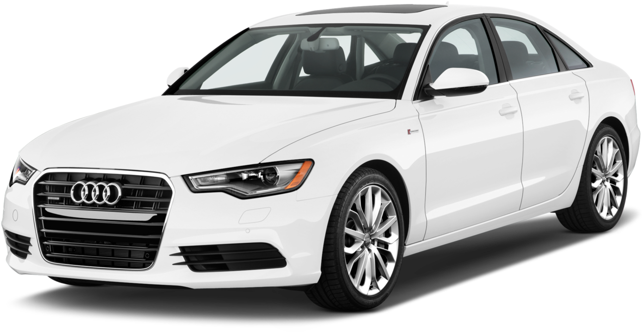 White Audi Sedan Luxury Car PNG