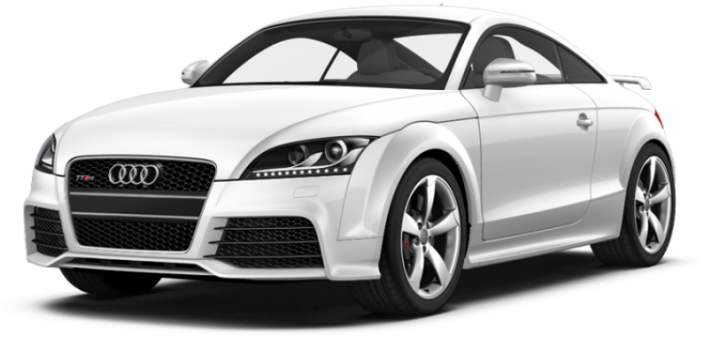 White Audi T T Coupe Side View PNG