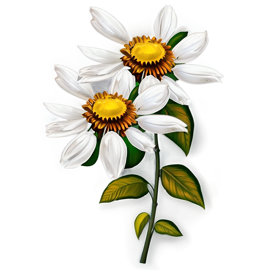 White Autumn Flowers Png Iab PNG