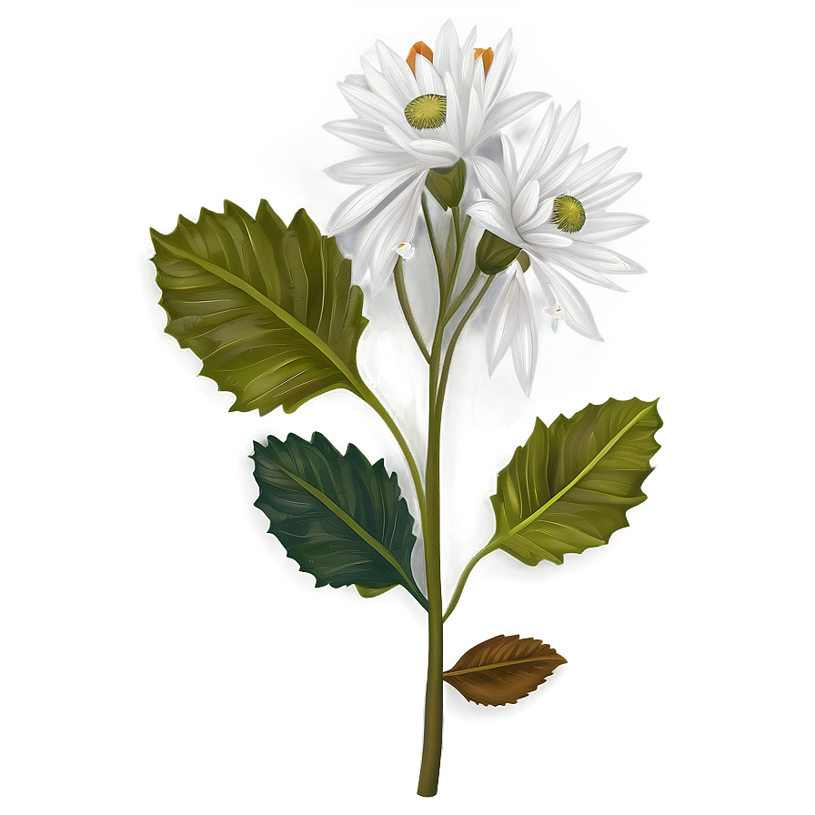 White Autumn Flowers Png Jhy21 PNG