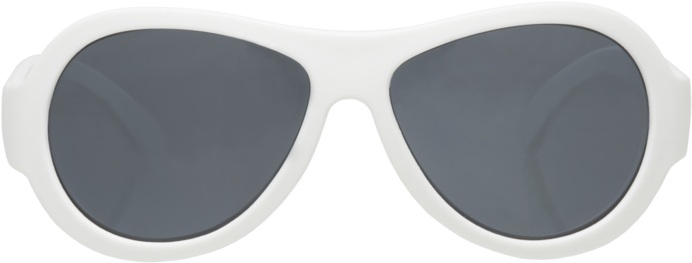 White Aviator Sunglasses PNG