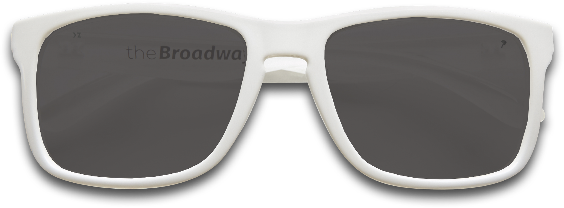 White Aviator Sunglasses Product View PNG