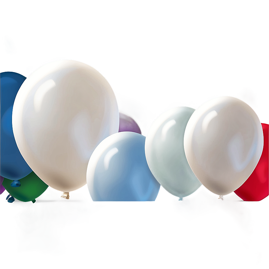 White Balloons D PNG