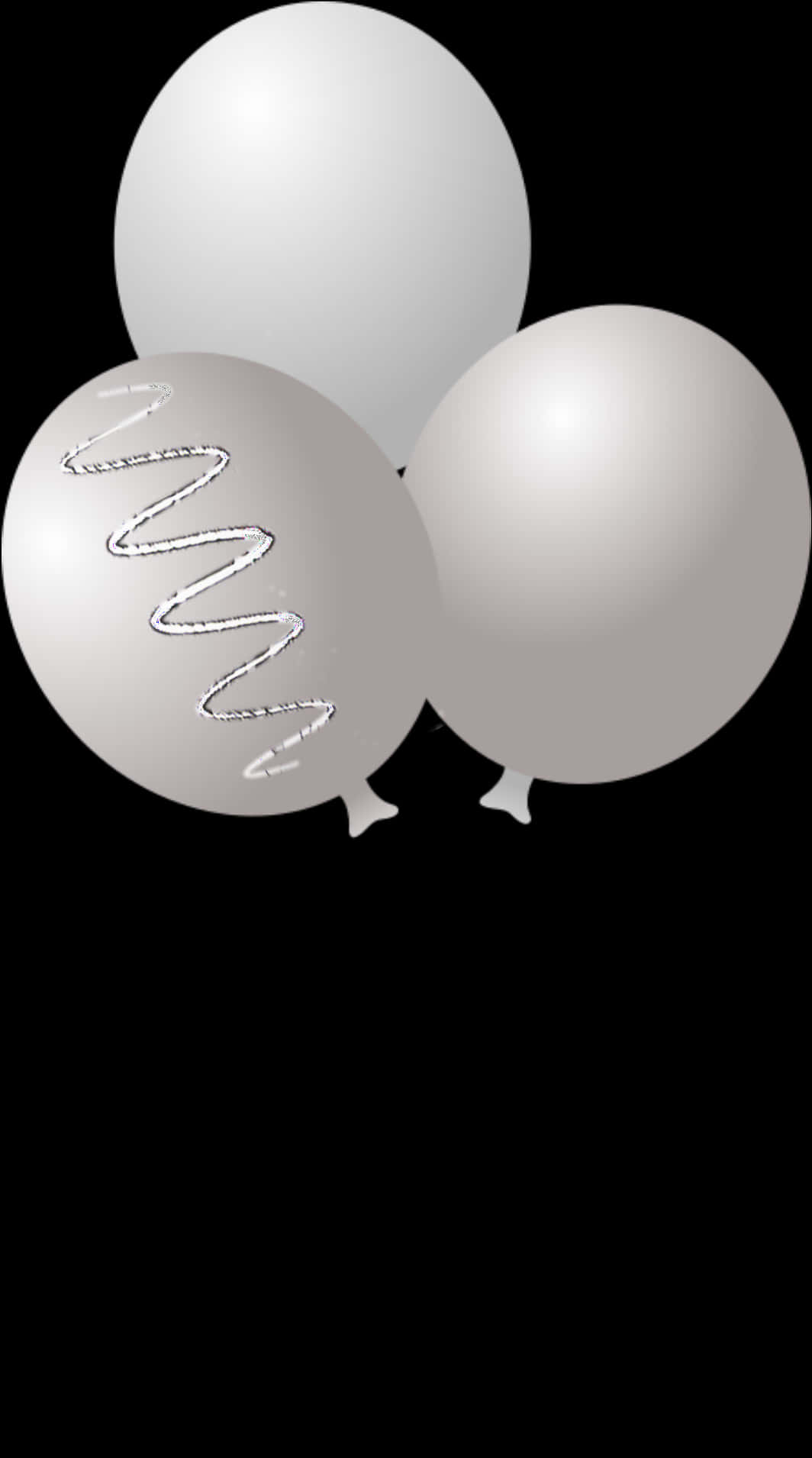 White Balloons Transparent Background PNG