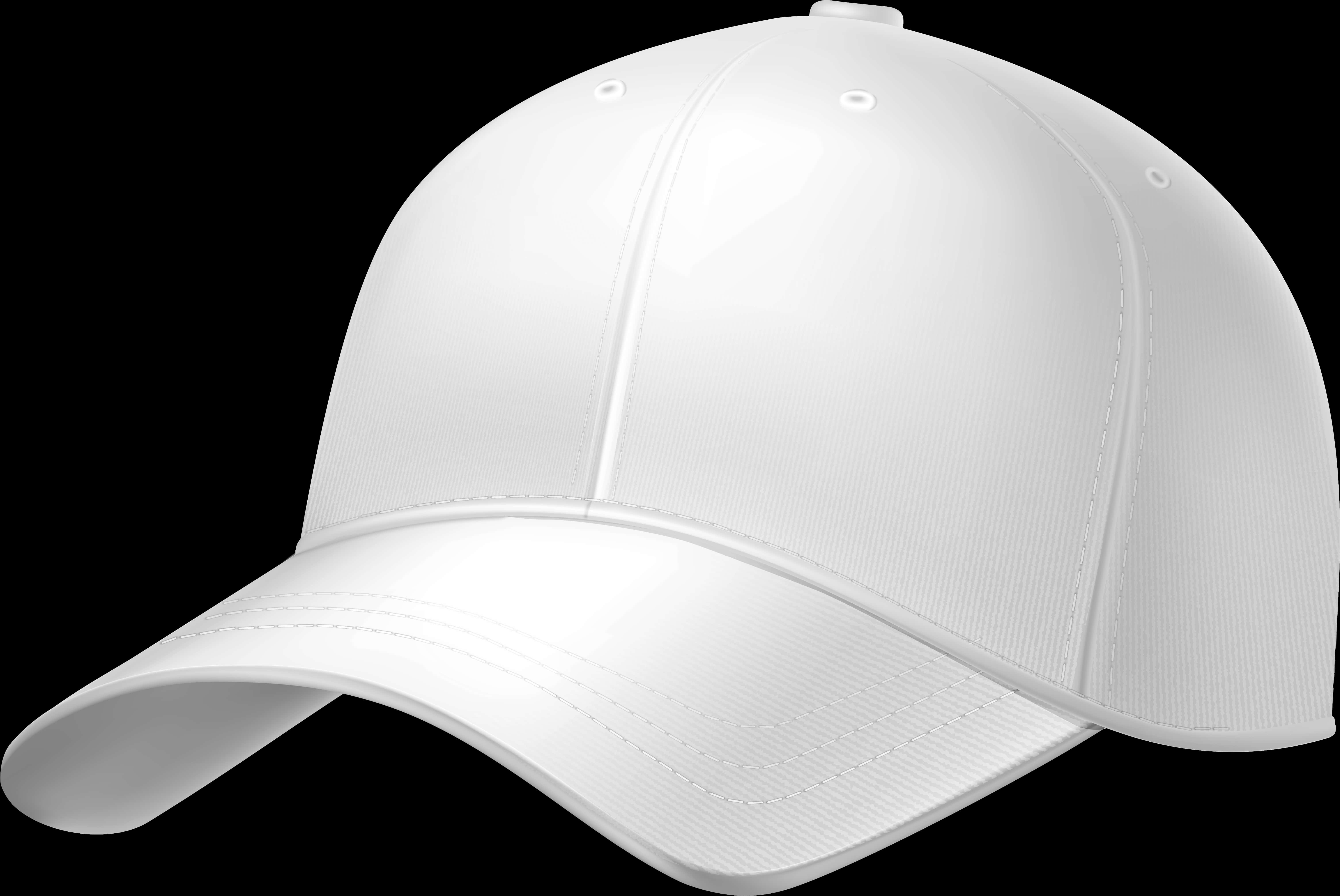 White Baseball Cap Blank Design PNG