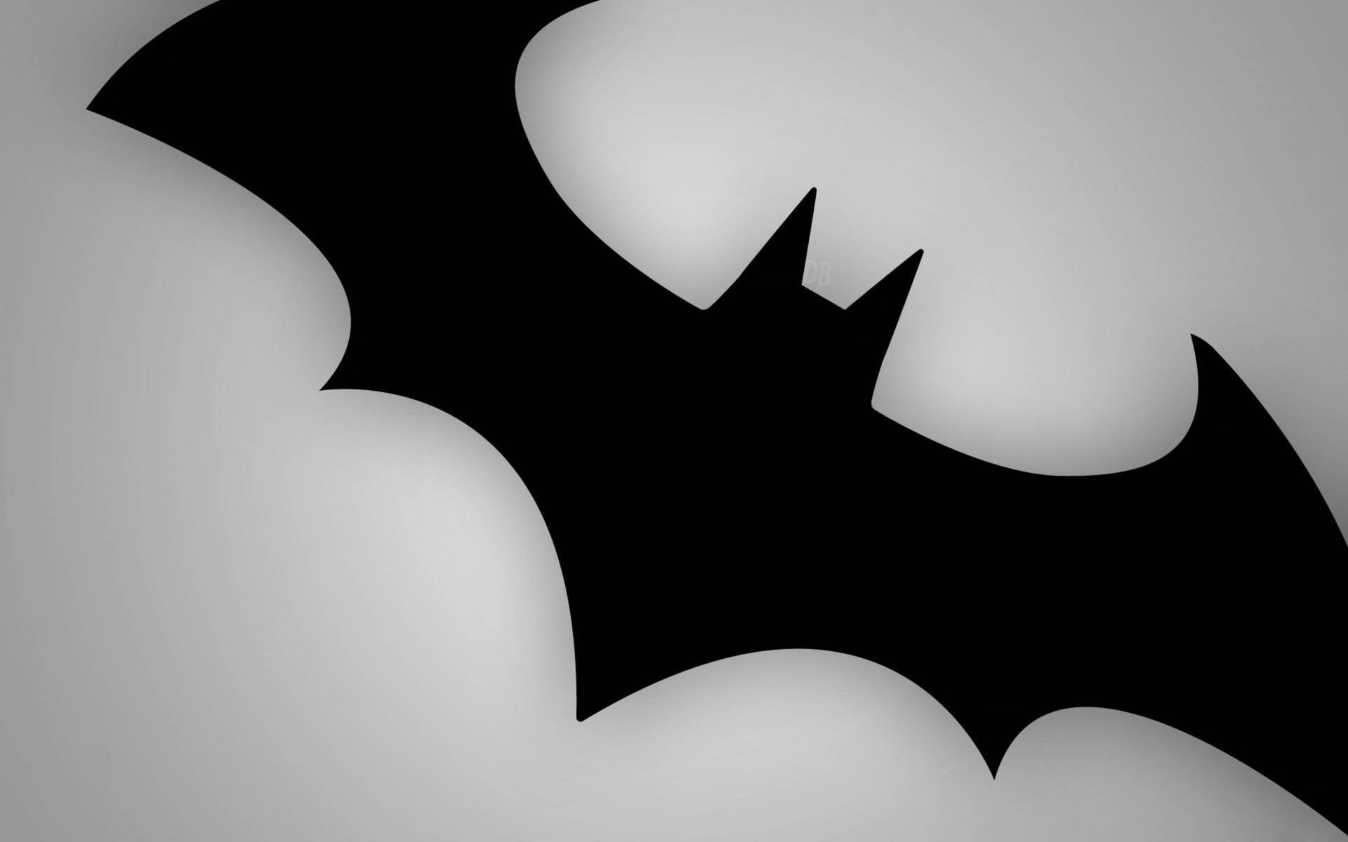 White Batman Minimalistic Logo Wallpaper