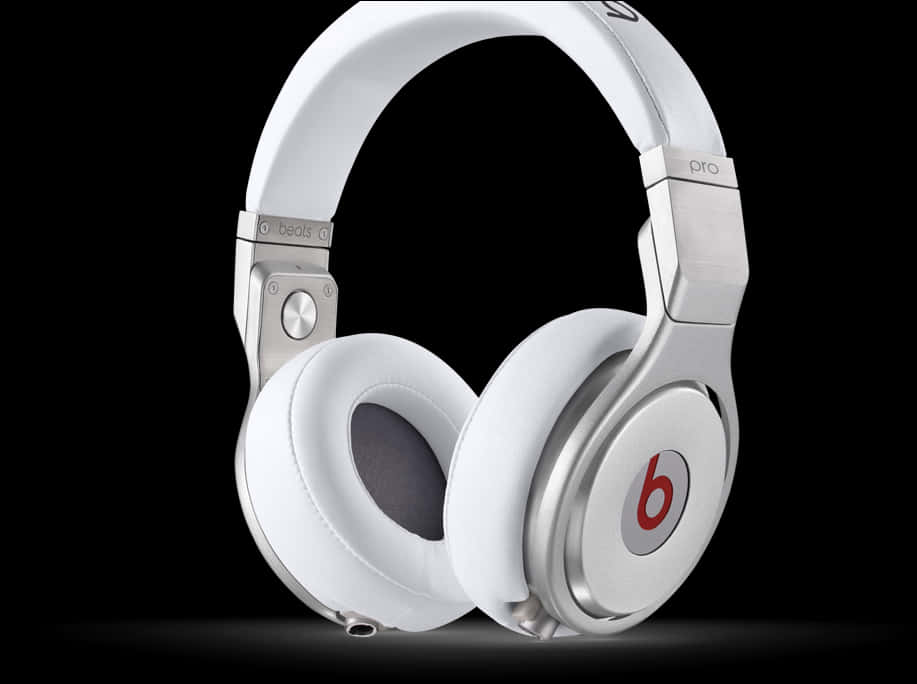 White Beats Headphones Product Shot PNG