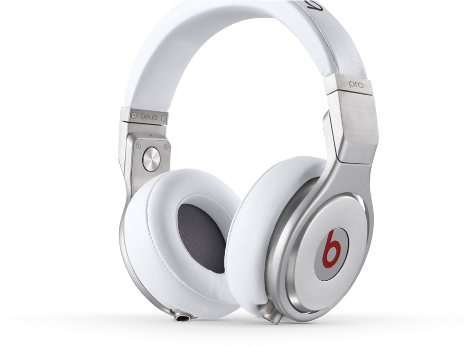 White Beats Pro Headphones PNG