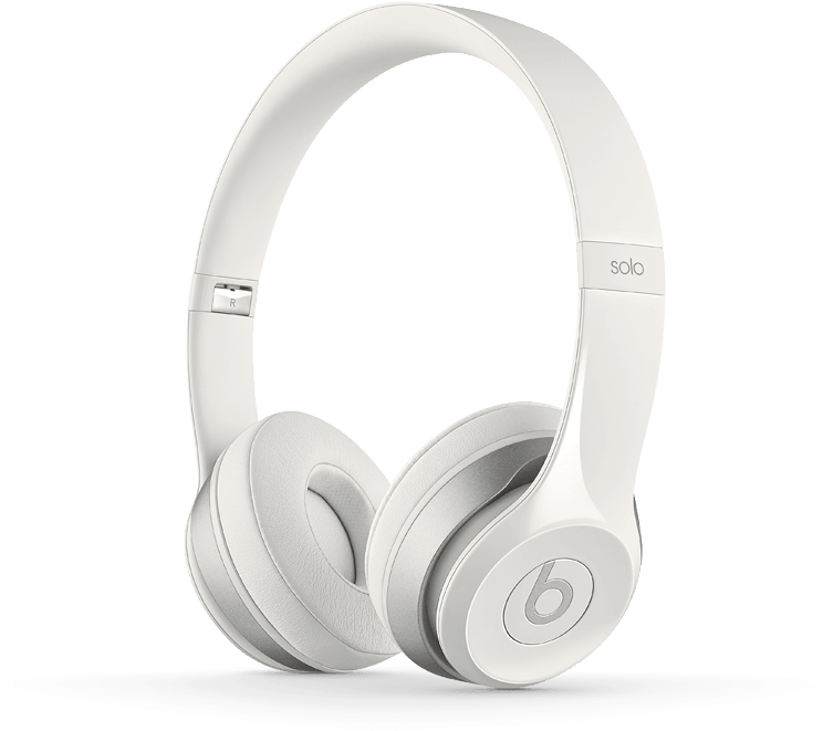 White Beats Solo Headphones PNG