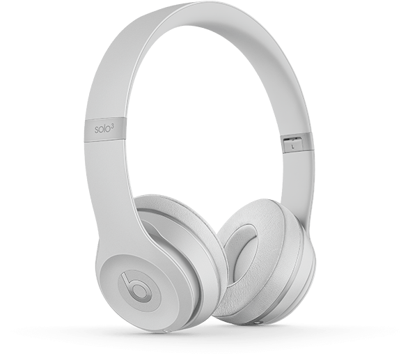 White Beats Solo3 Wireless Headphones PNG