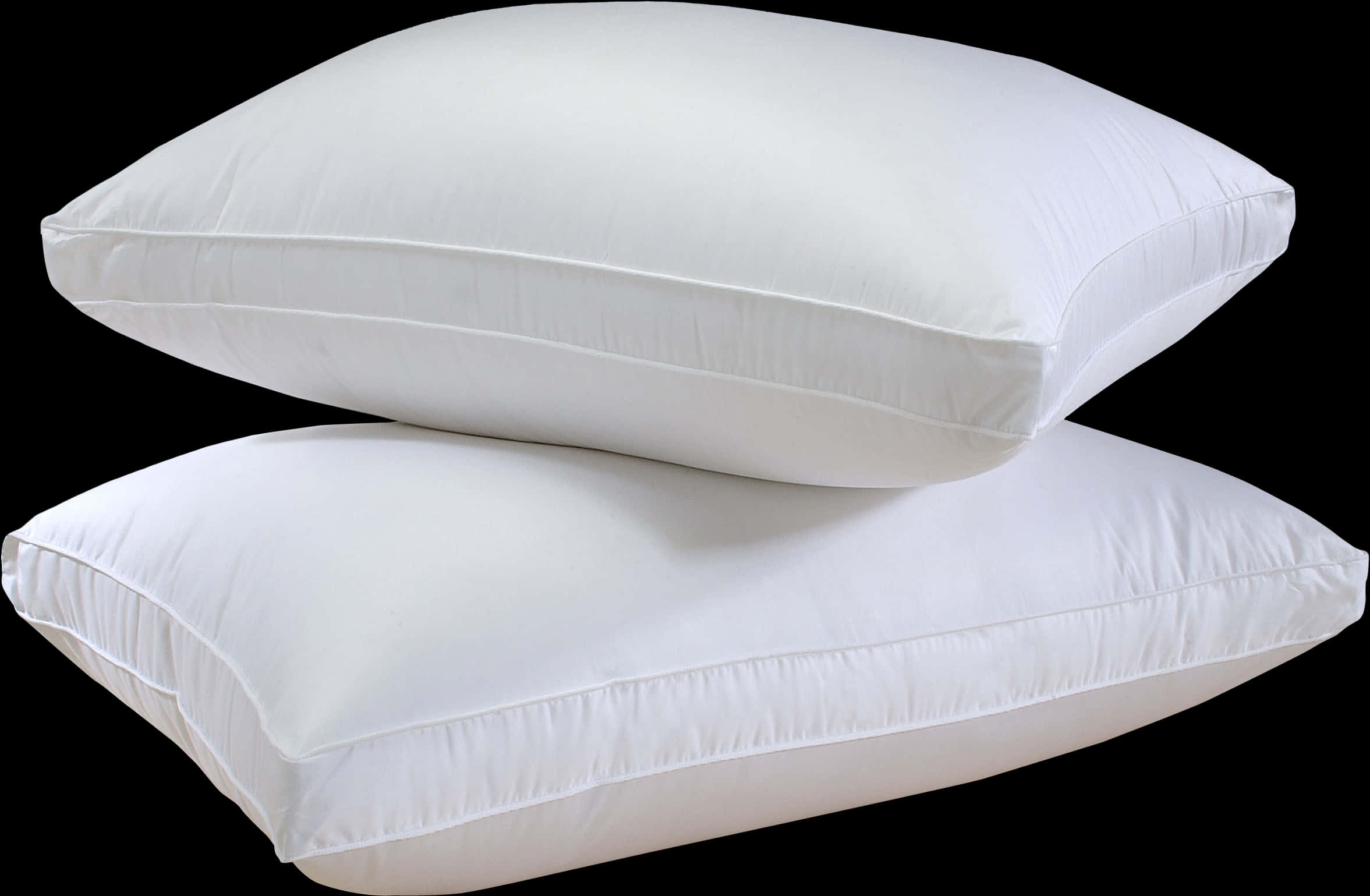 White Bed Pillows Stacked PNG