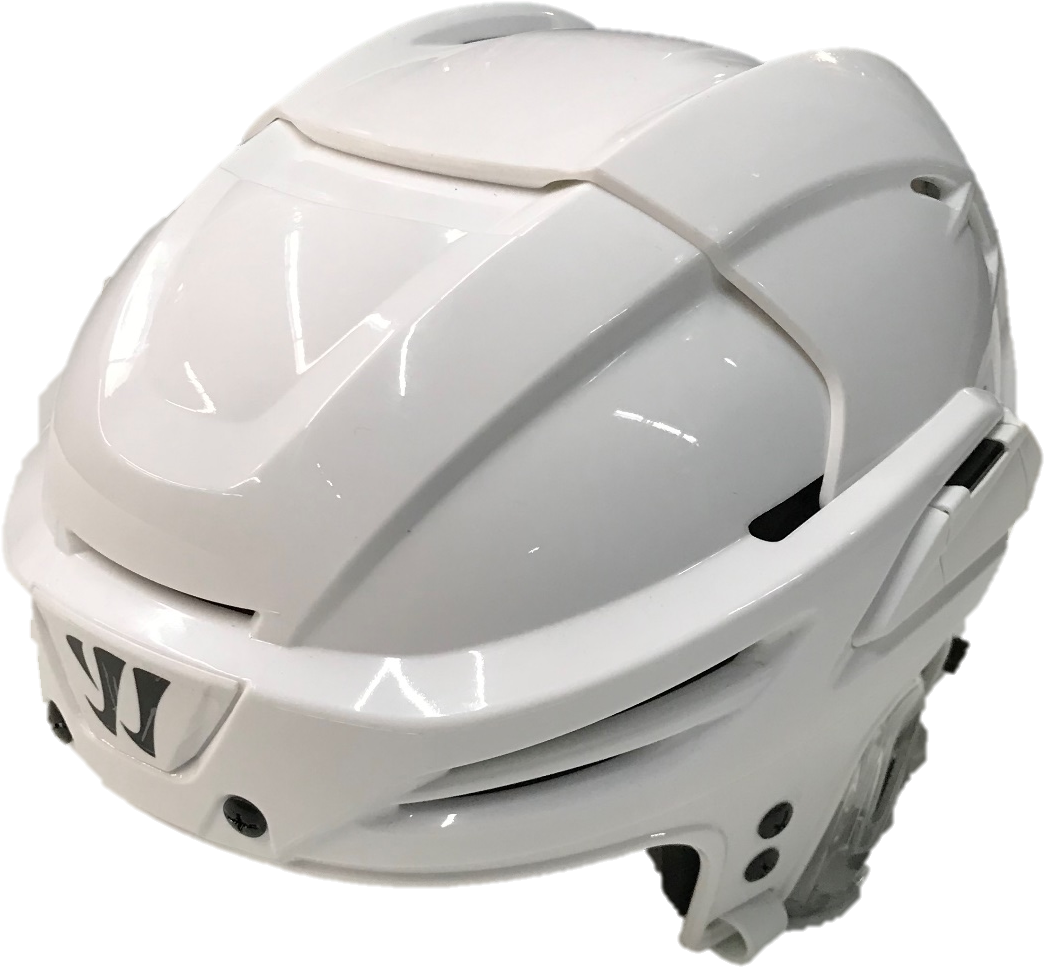 White Bicycle Helmet Side View PNG