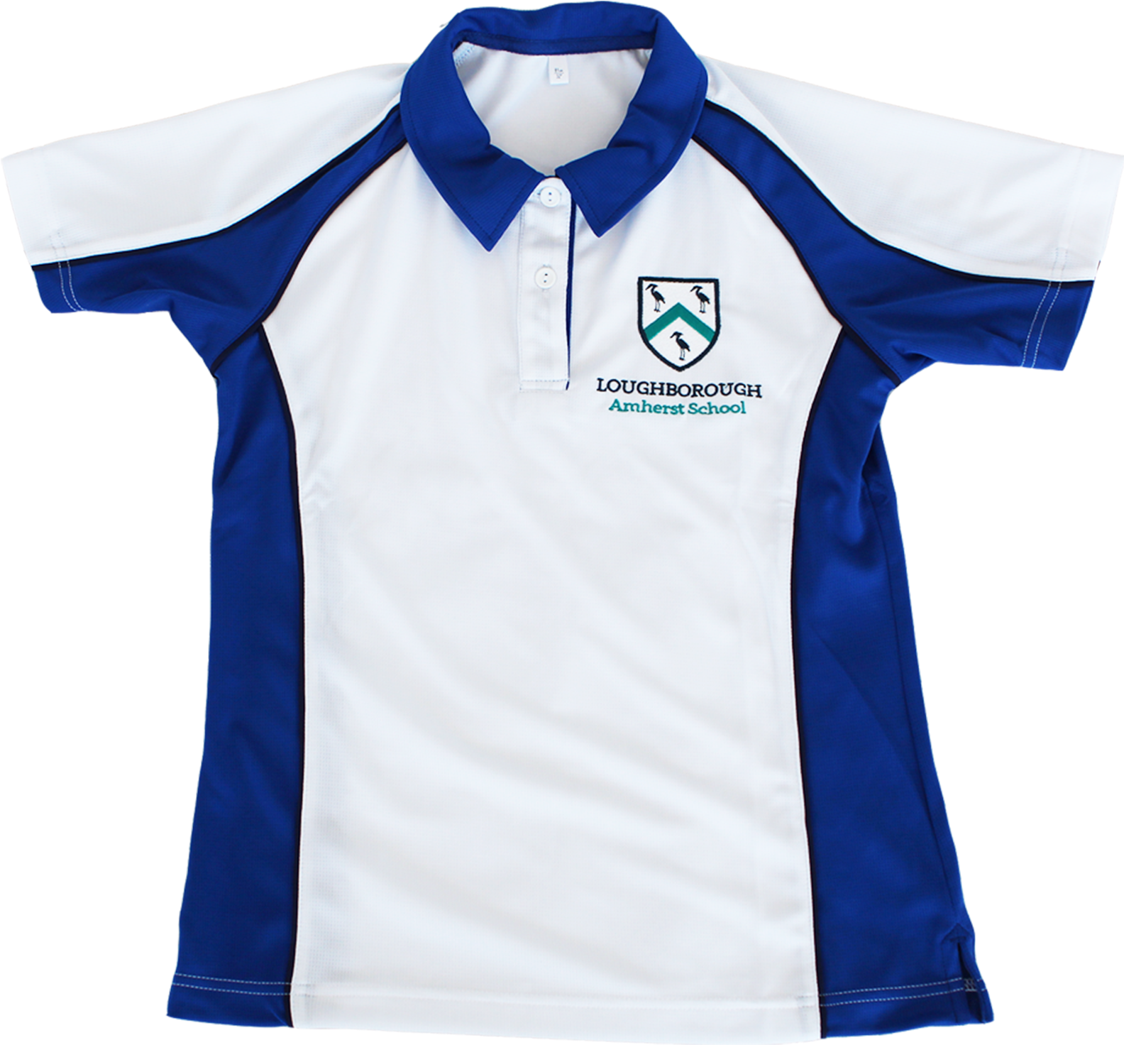 White Blue School Polo Shirt PNG