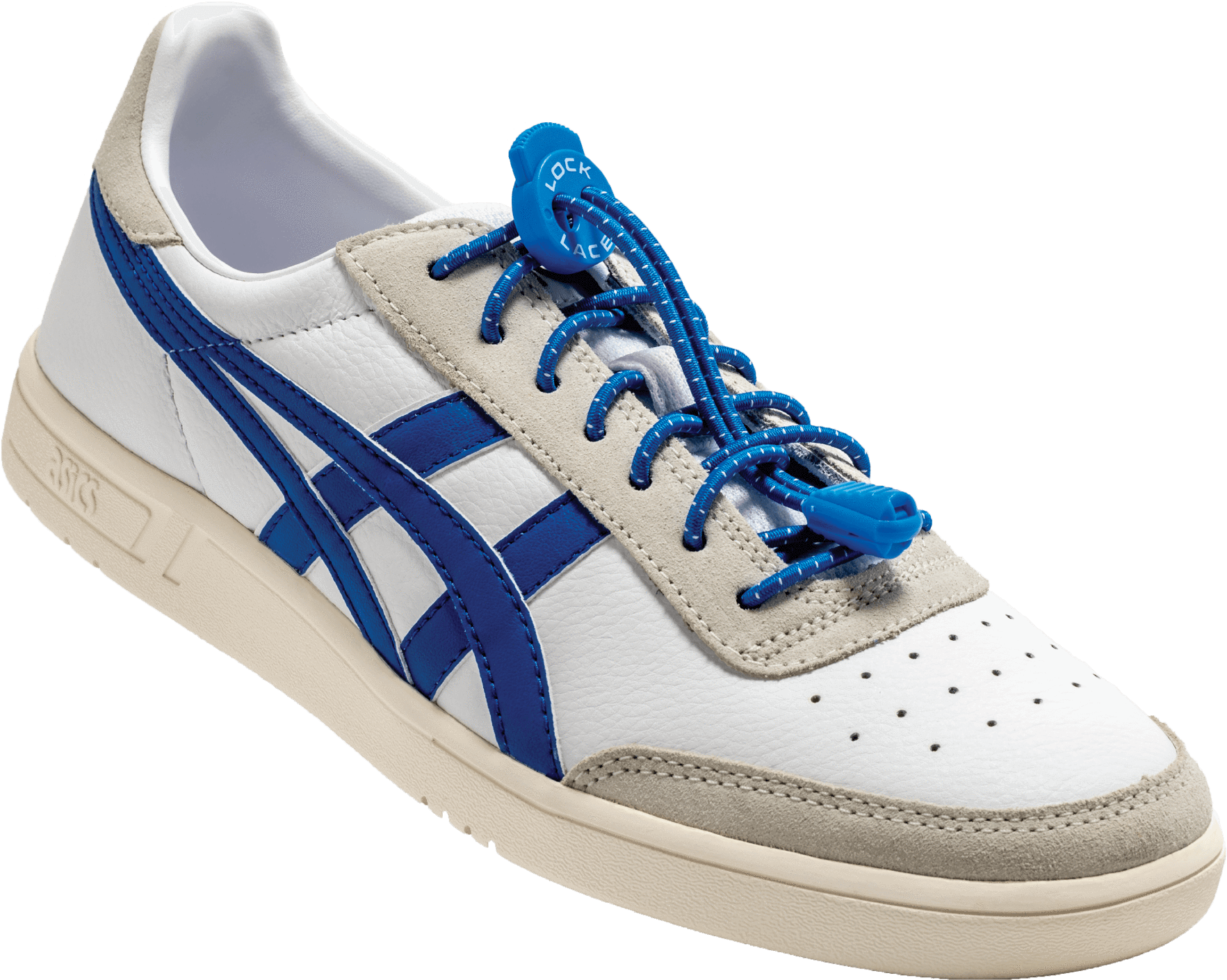 White Blue Sneakerwith Lock Laces PNG