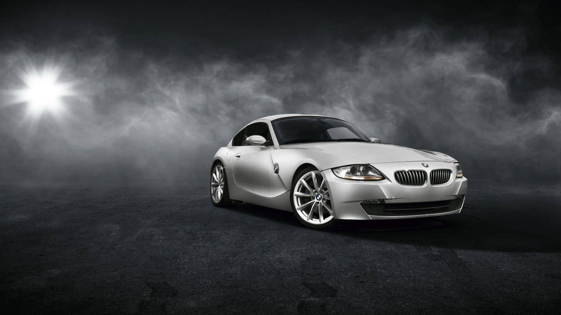 Take the Road in Style with this White BMW Z4 Coupe Wallpaper