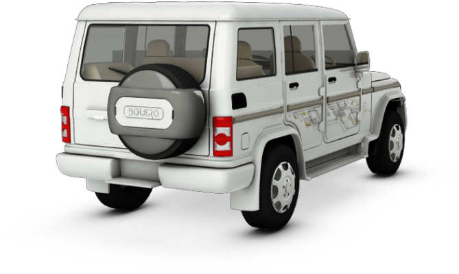 White Bolero S U V Rear View PNG