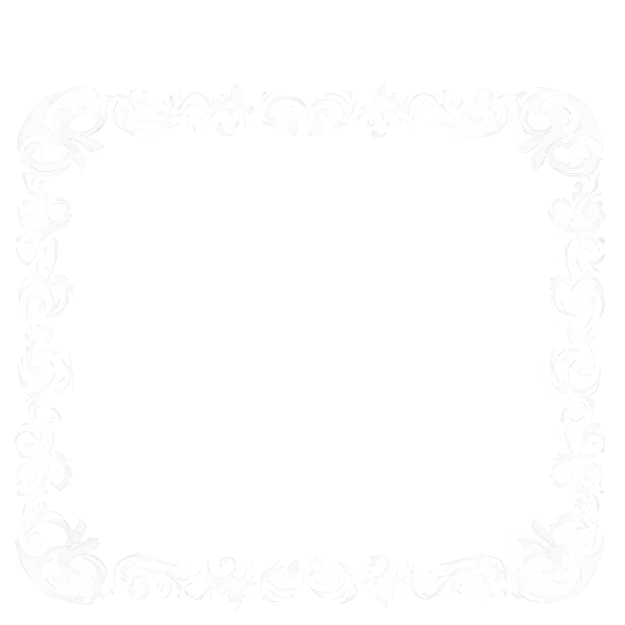 Download White Border With Scrolls Png Hpd35 