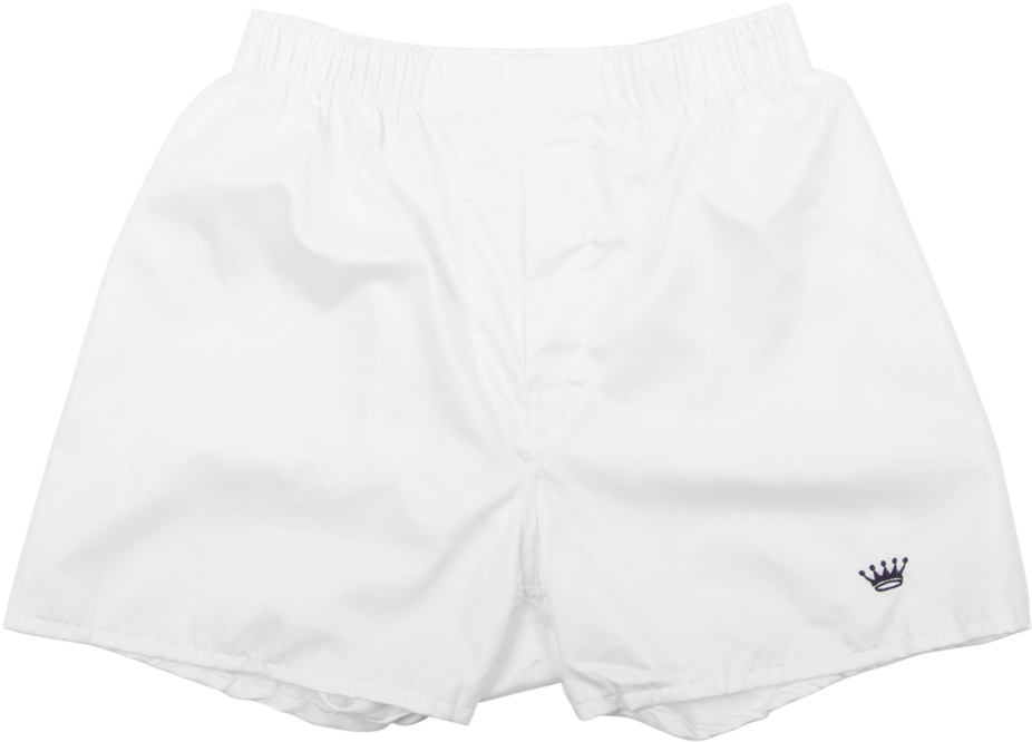 White Boxer Shorts Product View PNG