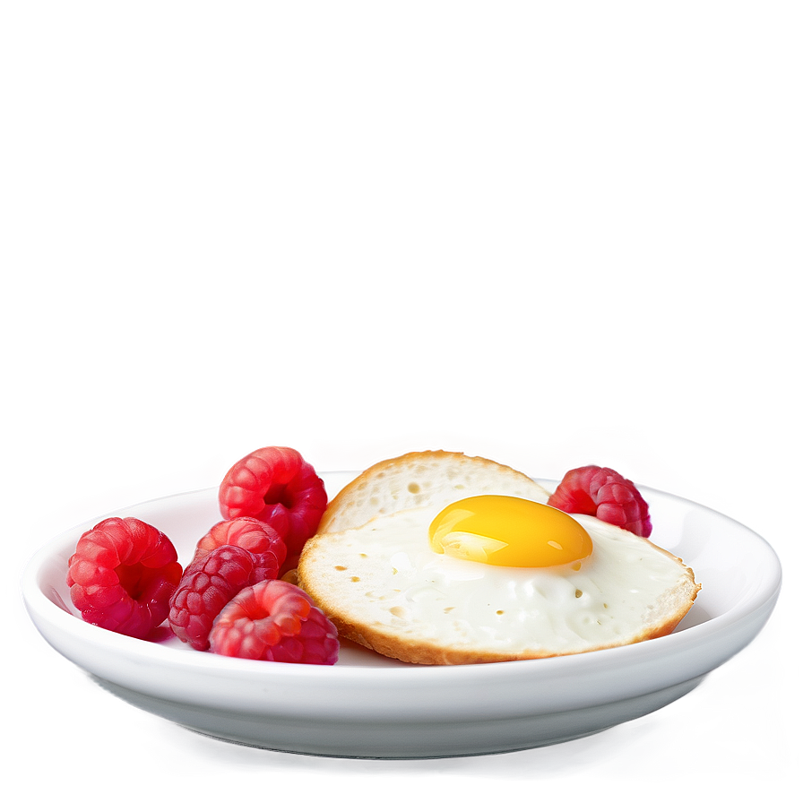 White Breakfast Plate Png Aug45 PNG