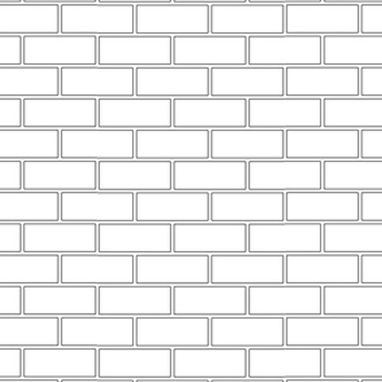 Hvid Brick Outline Wallpaper