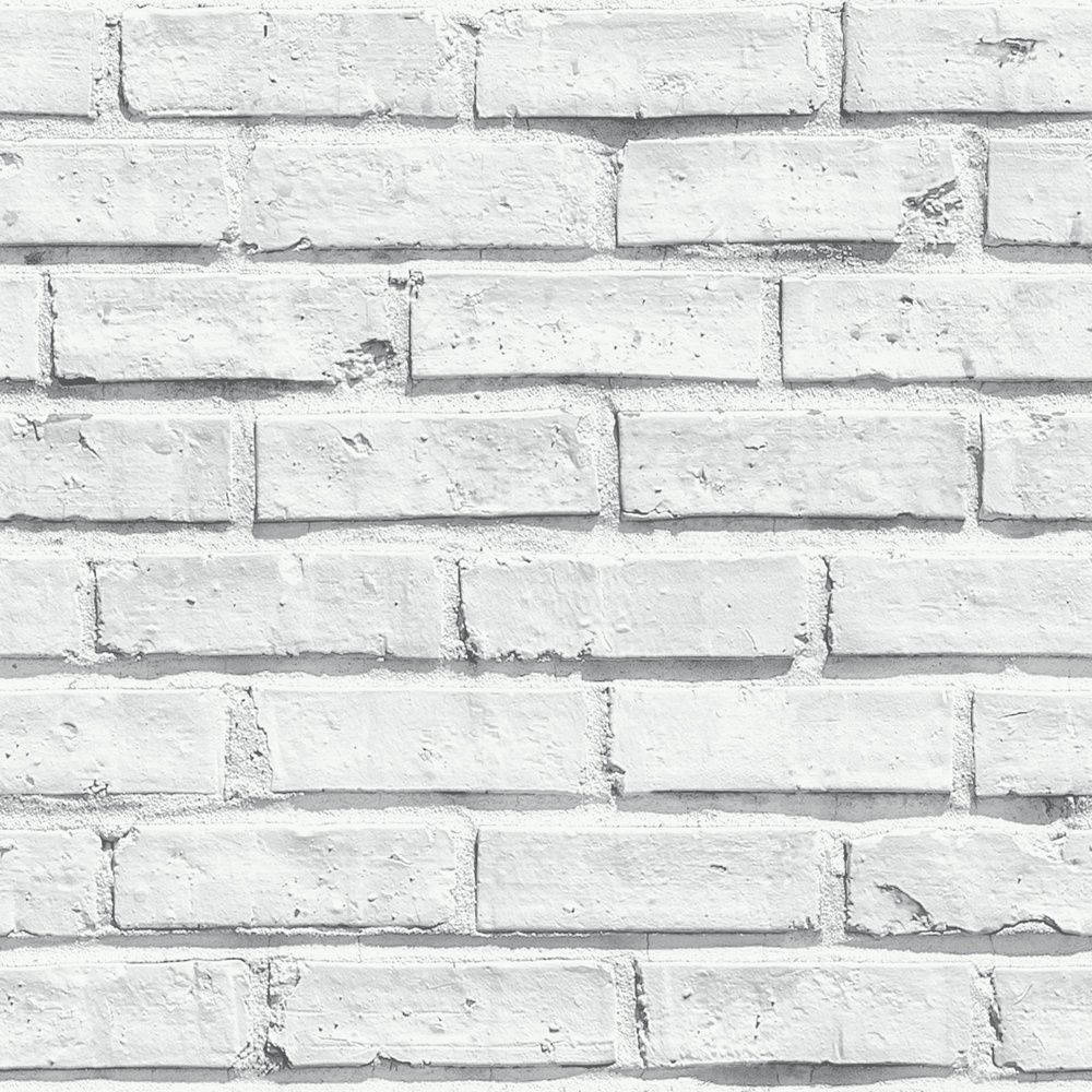 En smuk hvid murstensvæg med en glat stenoverflade. Wallpaper