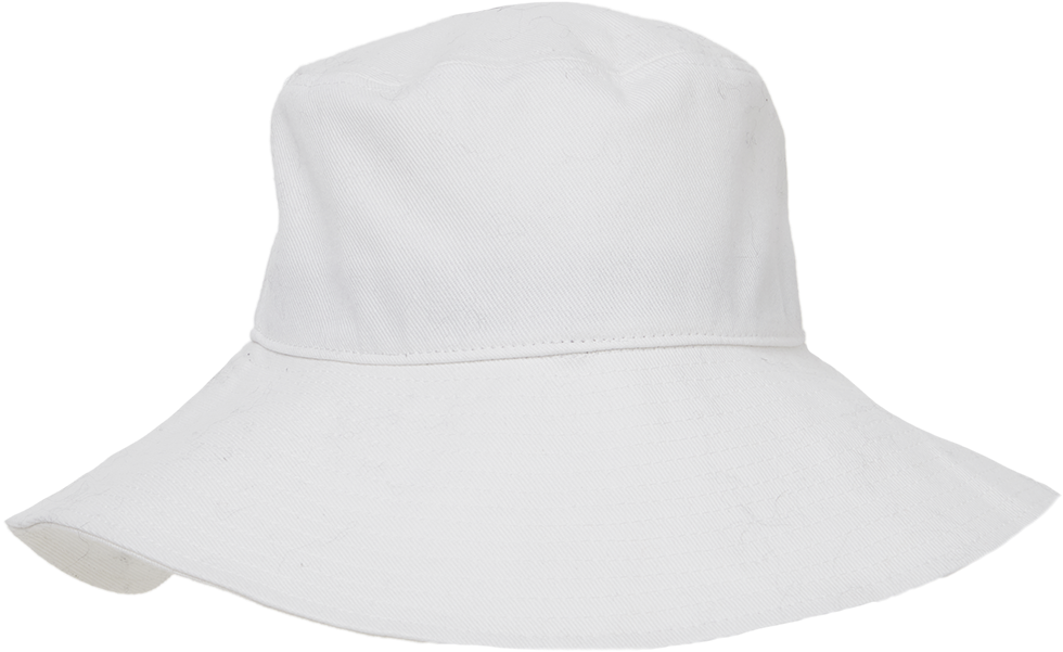 White Bucket Hat Isolated PNG