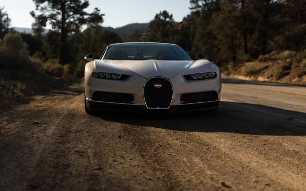 Hvid Bugatti Chiron 4k, 3840x2160 Wallpaper