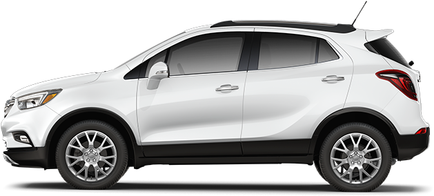 White Buick Encore S U V Side View PNG