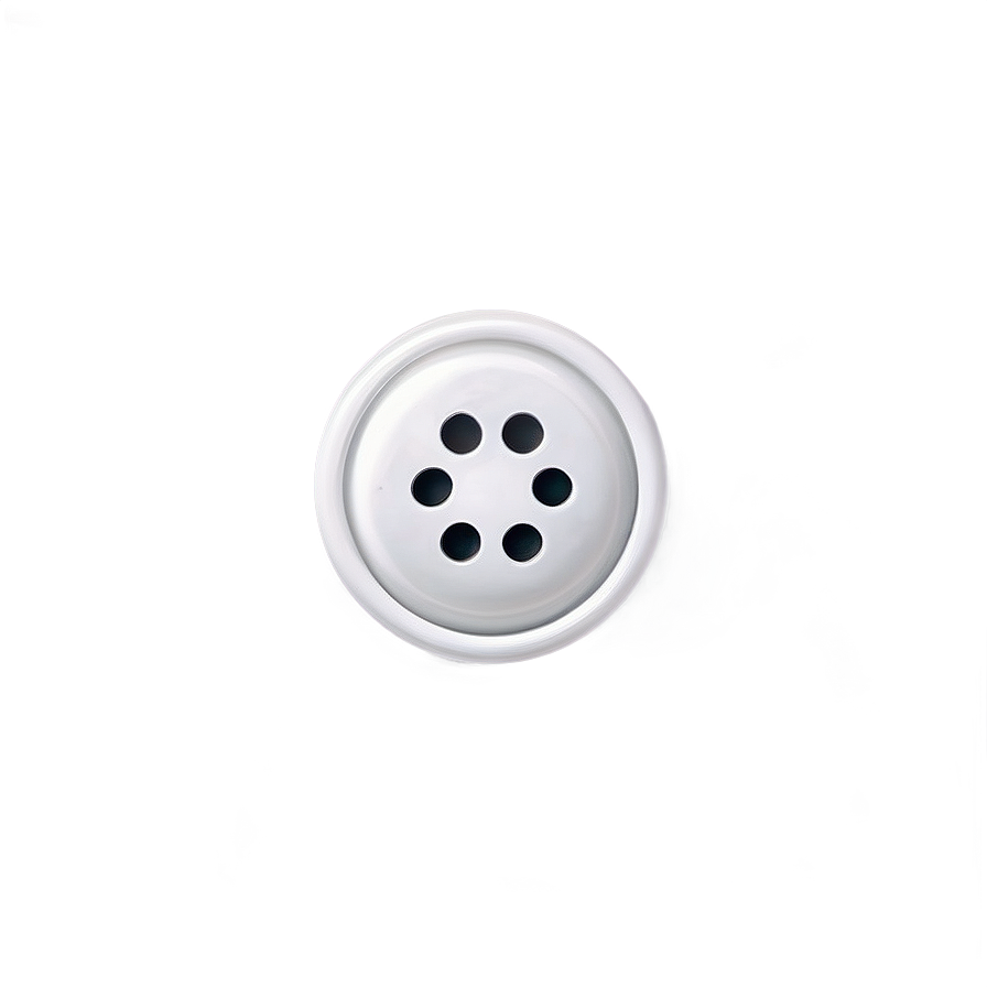 White Button For Decoration Png Xpr PNG