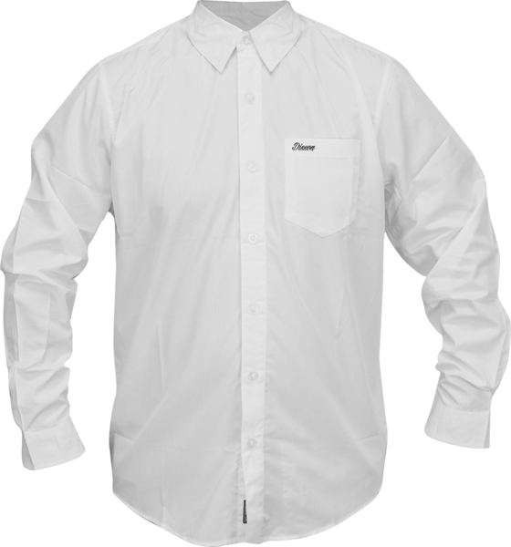 White Button Up Shirtwith Pocket PNG