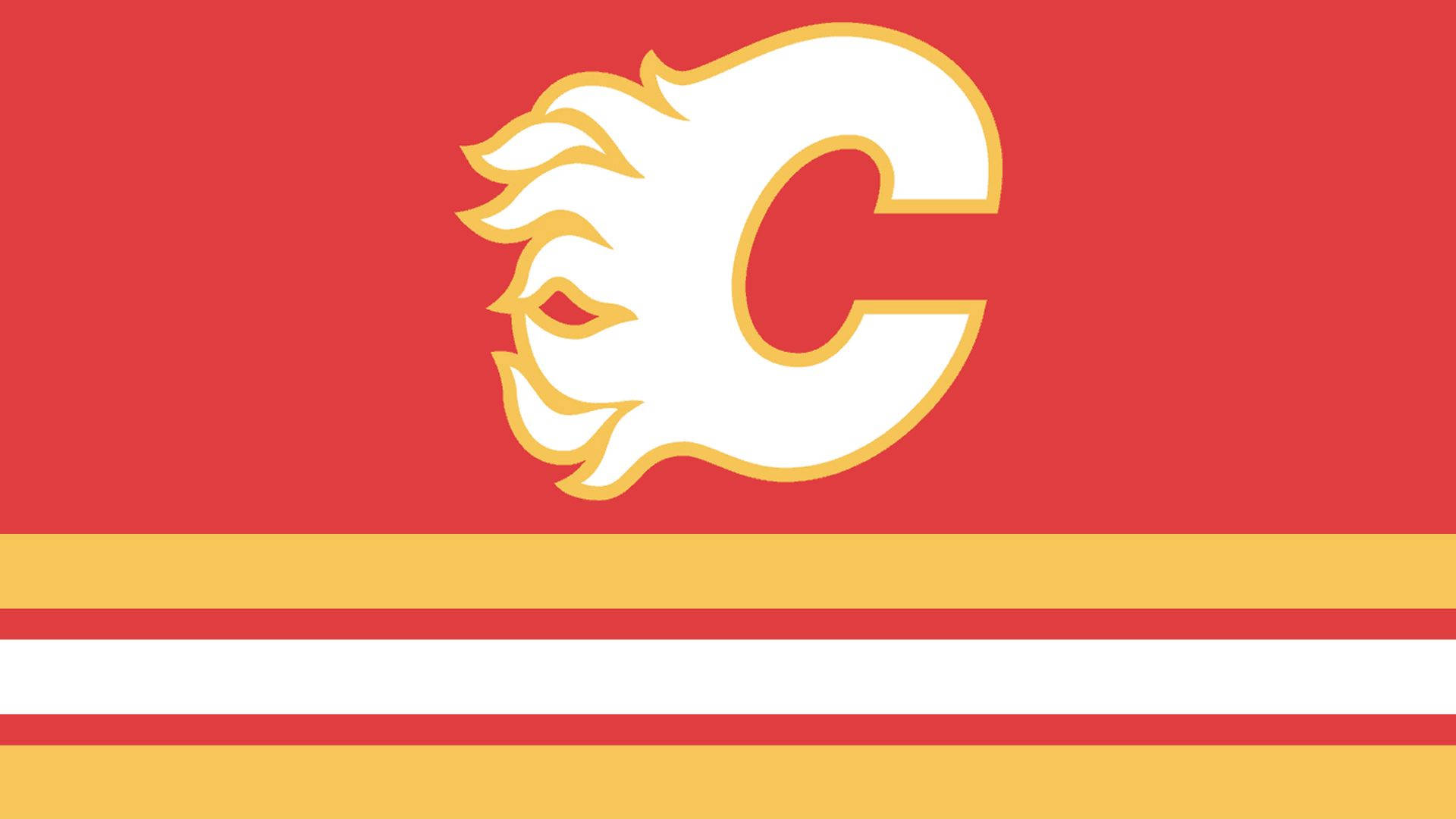 Logobranco Do Calgary Flames. Papel de Parede