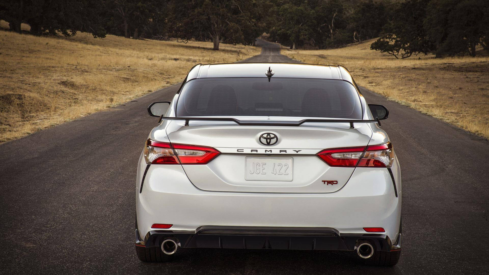 White Camry Toyota 4k On The Road Wallpaper