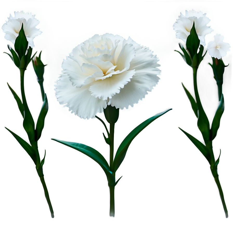 White Carnation Flower Png 73 PNG
