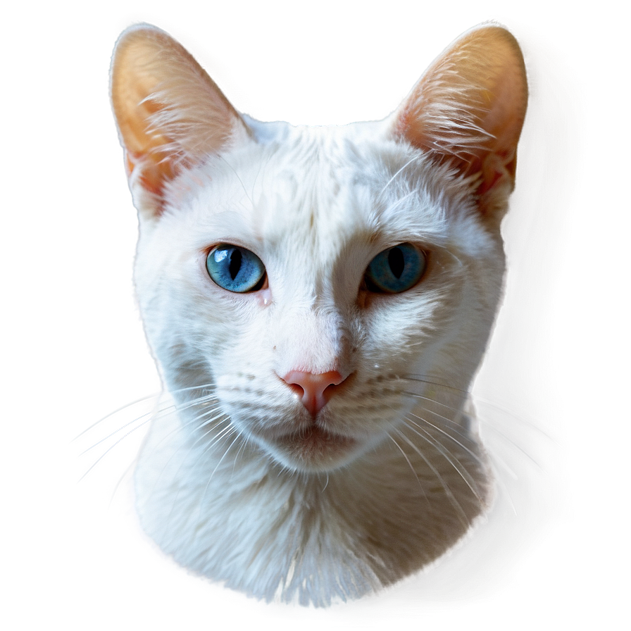 White Cat Face Png Tvt46 PNG