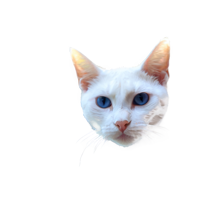 White Cat Face Png Woh PNG