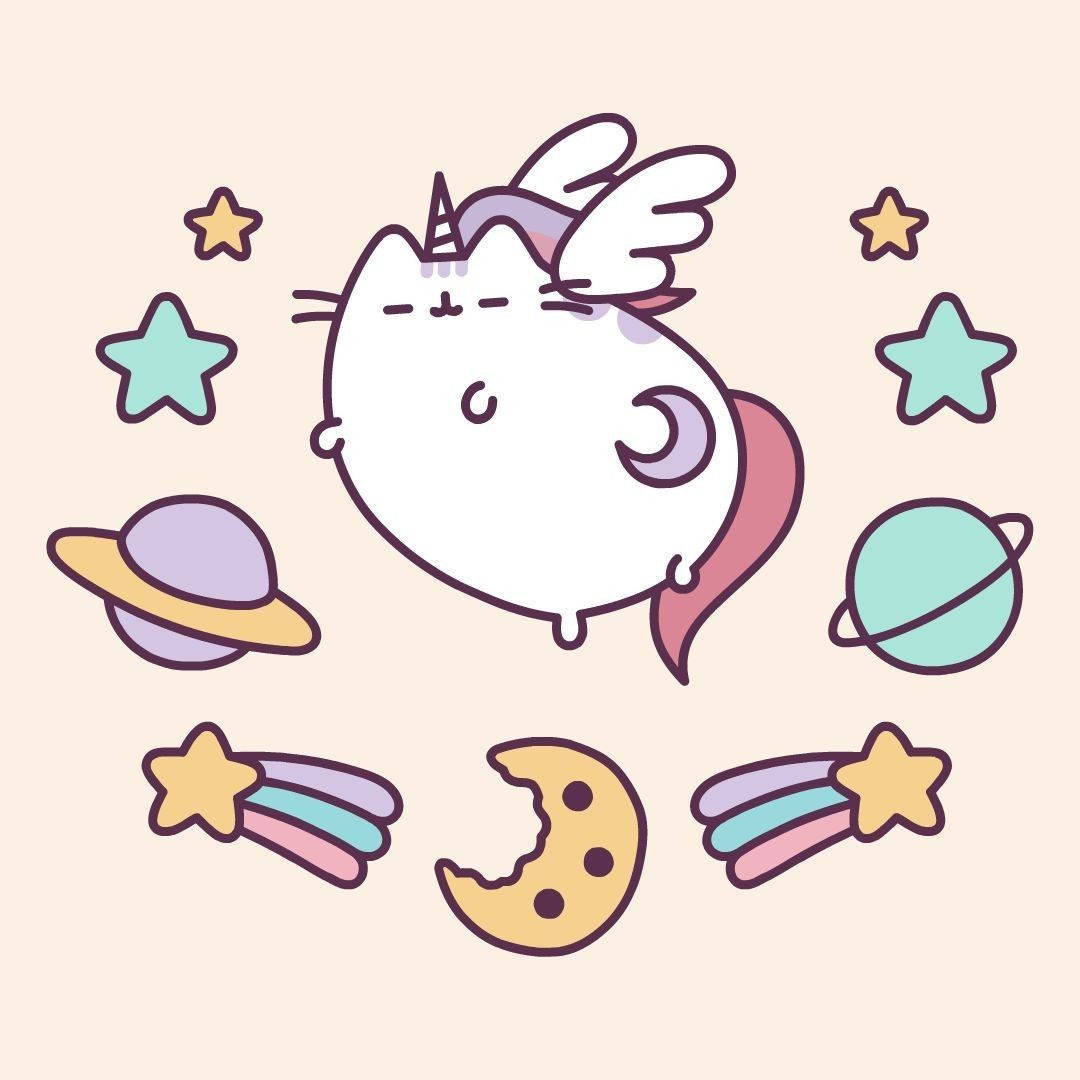 sneakycrow396 A unicorn cat with a rainbow mane and golden horn drinking  out of a boba tea cup pink drink cute kitten unicorn cat