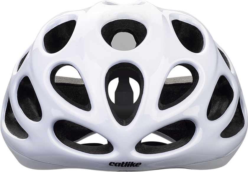 White Catlike Bicycle Helmet PNG