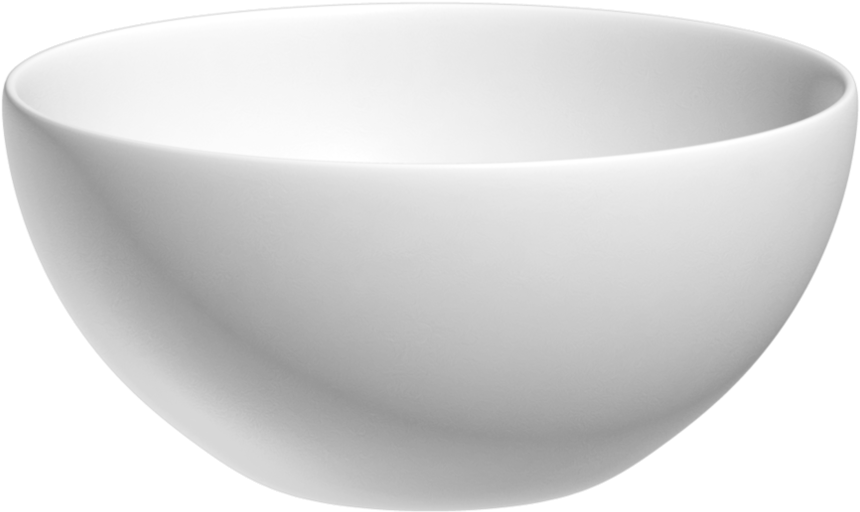White Ceramic Bowl3 D Render PNG