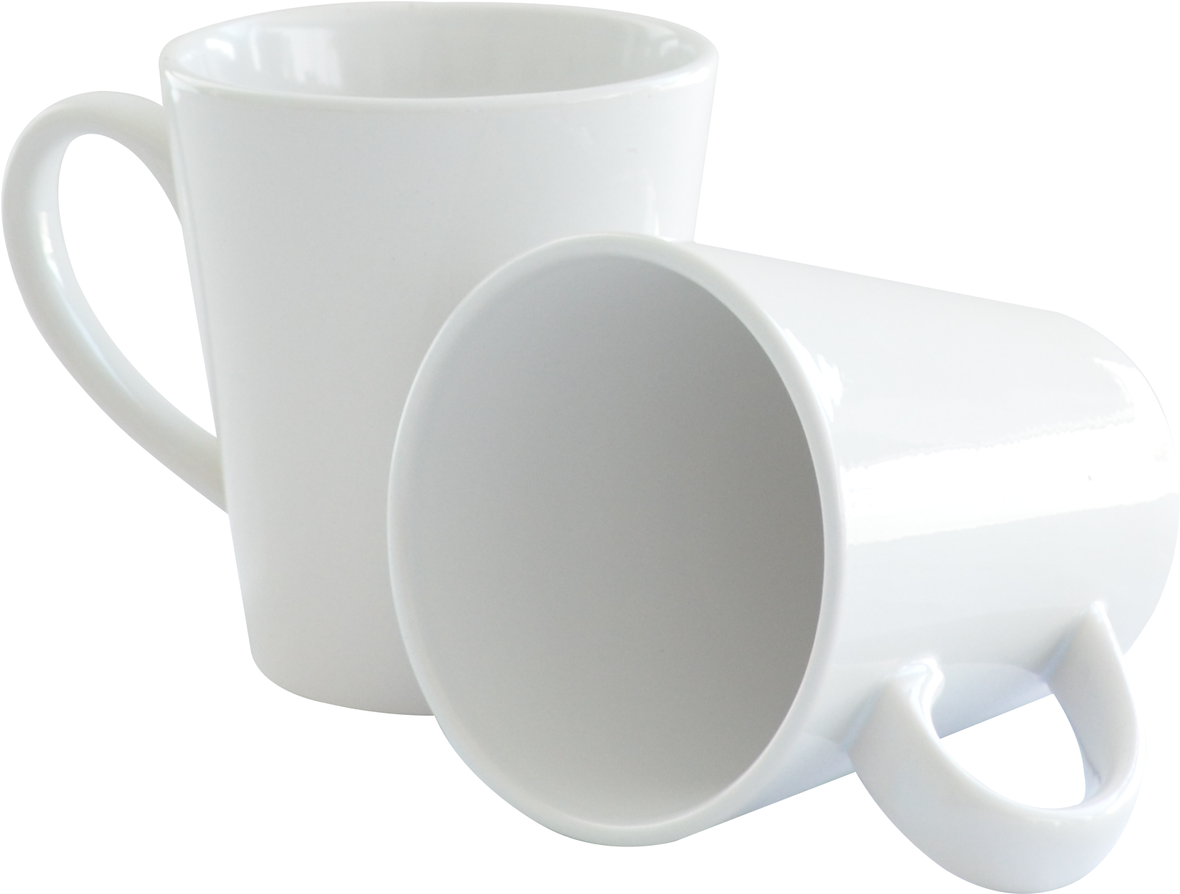White Ceramic Coffee Mugs PNG
