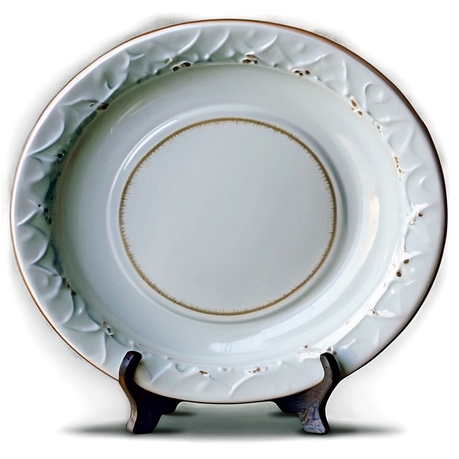 White Ceramic Plate Png 06212024 PNG