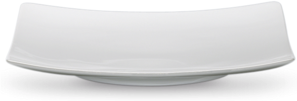 White Ceramic Serving Platter PNG