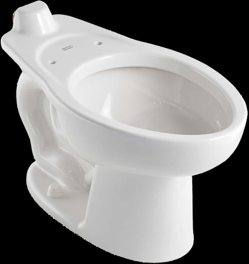 White Ceramic Toilet Side View PNG