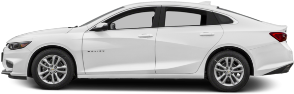 White Chevrolet Malibu Side View PNG